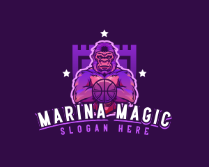 Varsity Basketball Gorilla logo design