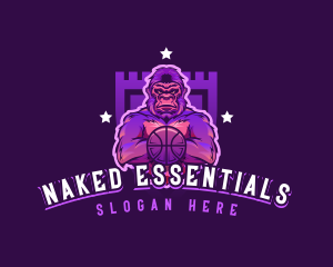 Varsity Basketball Gorilla logo design