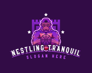 Varsity Basketball Gorilla logo design