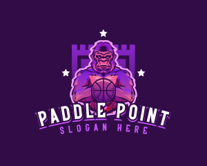 Varsity Basketball Gorilla logo design