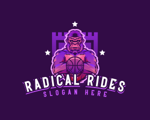 Varsity Basketball Gorilla logo design