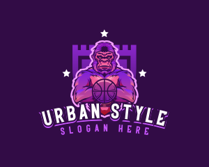 Varsity Basketball Gorilla logo design