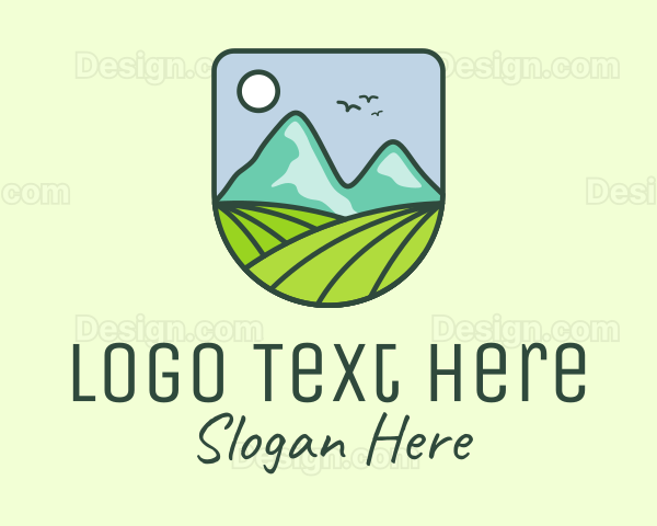 Outdoor Mountain Badge Logo