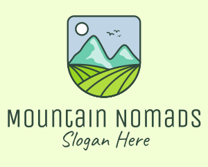 Outdoor Mountain Badge logo design