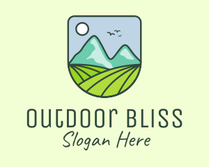 Outdoor Mountain Badge logo design