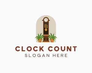 Clock Fixture Decoration logo design