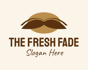 Brown Mustache Grooming  logo design