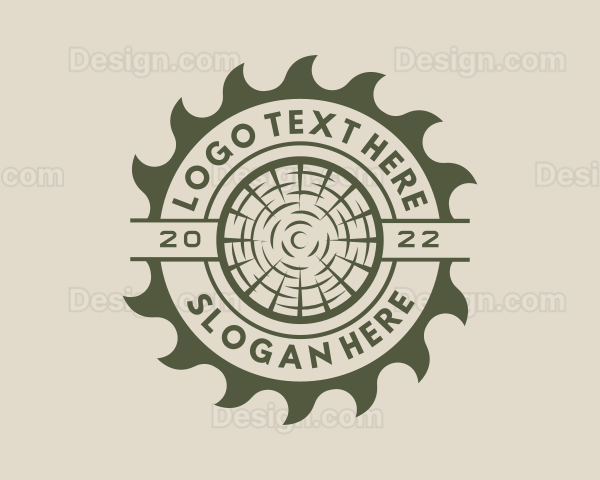 Circular Saw Lumberjack Logo