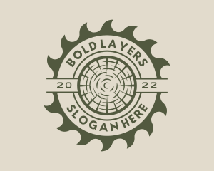 Circular Saw Lumberjack logo design