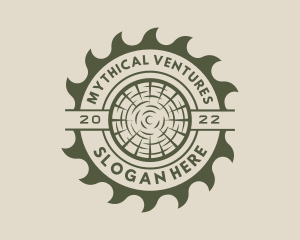 Circular Saw Lumberjack logo design