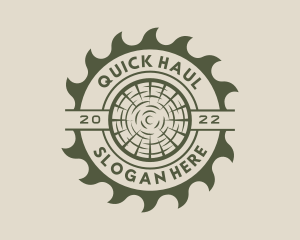 Circular Saw Lumberjack logo design