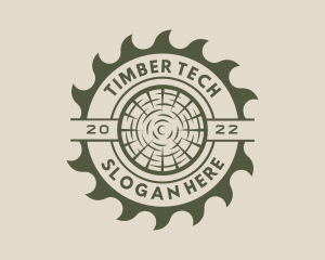 Circular Saw Lumberjack logo design