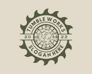 Circular Saw Lumberjack logo design