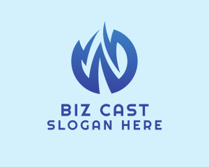 Zigzag Wave Letter W  Logo