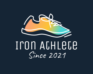 Gradient Rubber Shoes logo design