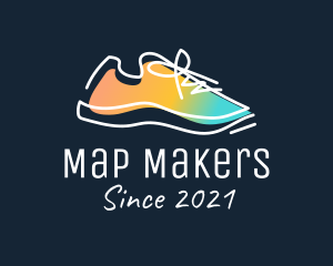 Gradient Rubber Shoes logo design