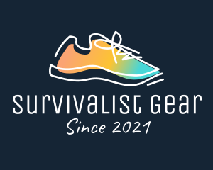 Gradient Rubber Shoes logo design