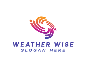 Weather Forecast Typhoon logo design