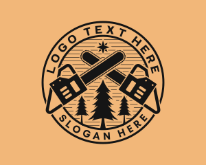 Chainsaw Tree Logging logo