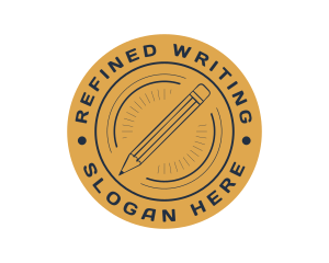 School Pencil Writing logo design