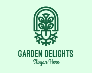 Gardening Shovel Plant logo design