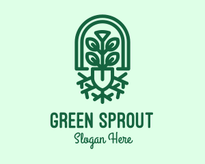 Gardening Shovel Plant logo design