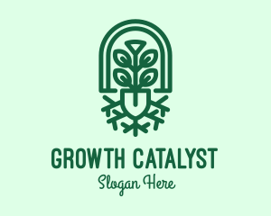 Gardening Shovel Plant logo design