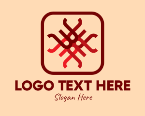 Red Asian Pattern logo