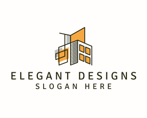 Architect Contractor Structure logo design