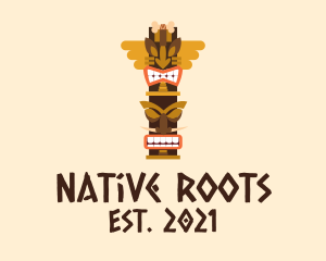 Tribal Totem Pole  logo design