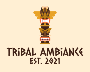 Tribal Totem Pole  logo design