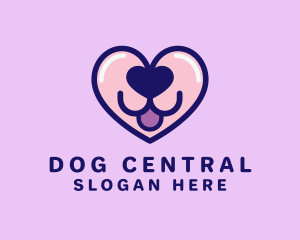 Dog Snout Heart logo design