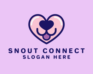 Dog Snout Heart logo