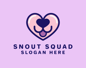 Dog Snout Heart logo design