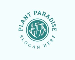 Shovel Garden Planting logo design