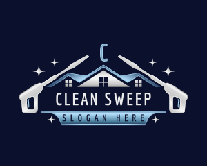 Roof Cleaning Power Wash logo design