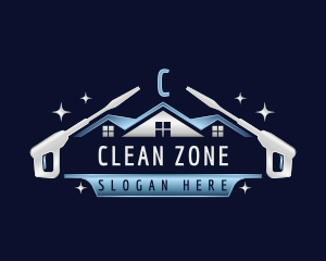 Roof Cleaning Power Wash logo design