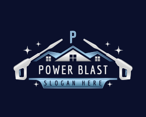 Roof Cleaning Power Wash logo design