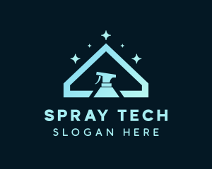 Disinfection Spray House logo design