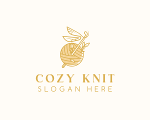 Crochet Knitting Yarn logo design