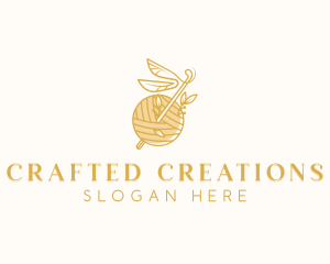 Crochet Knitting Yarn logo design