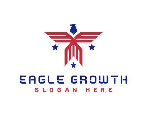 Patriotic American Eagle logo design