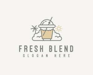 Summer Milkshake Drink logo design