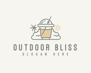 Summer Milkshake Drink logo design