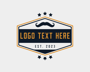 Hair - Moustache Hair Barber logo design