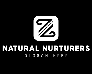 Curved App Letter Z logo design