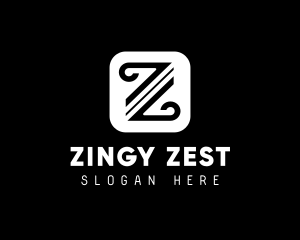 Curved App Letter Z logo design