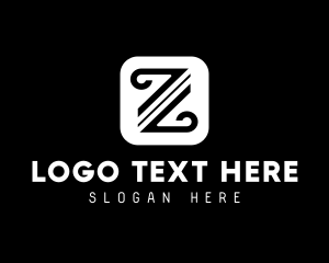 App - Curved App Letter Z logo design