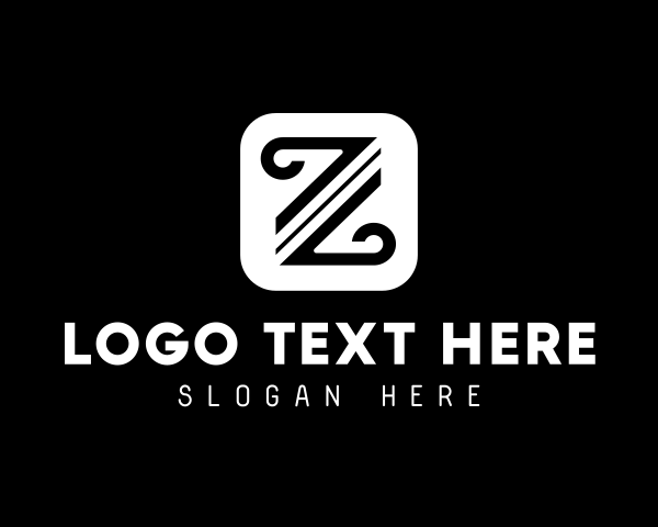 Black And White logo example 4