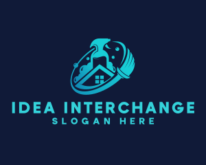 Housekeeping Cleaner Wash logo design